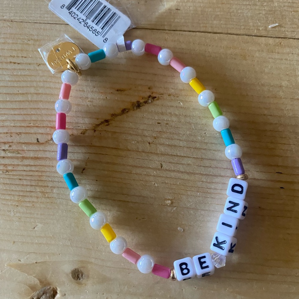Little words elastic stretch beaded bracelet